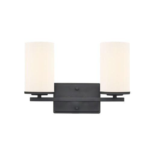 Millennium Lighting Verlana 14" 2Lt Vanity, Matte Black/Etched White