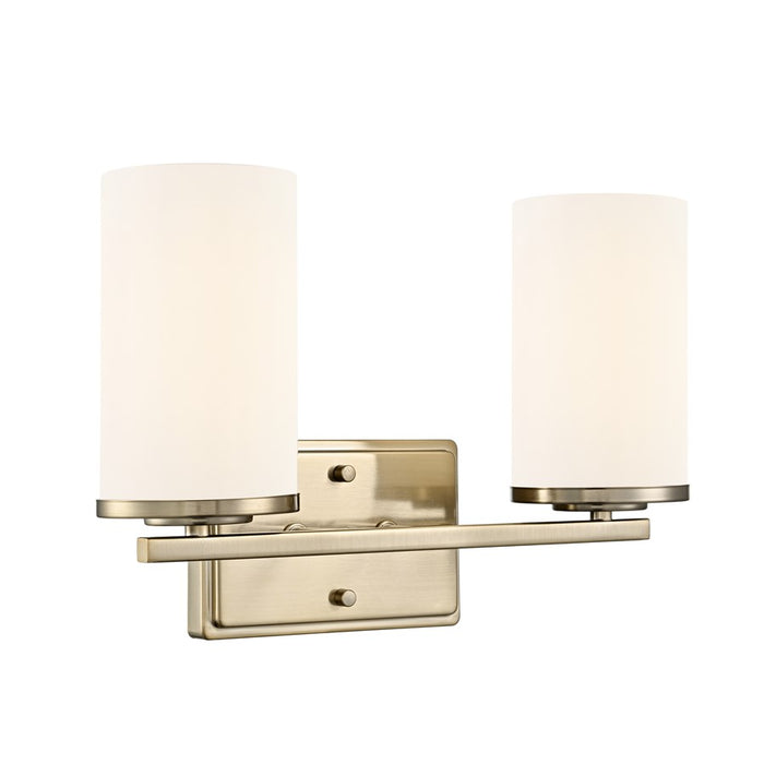 Millennium Lighting Verlana 14" 2Lt Vanity, Modern Gold/Etched White - 2702WG-MG