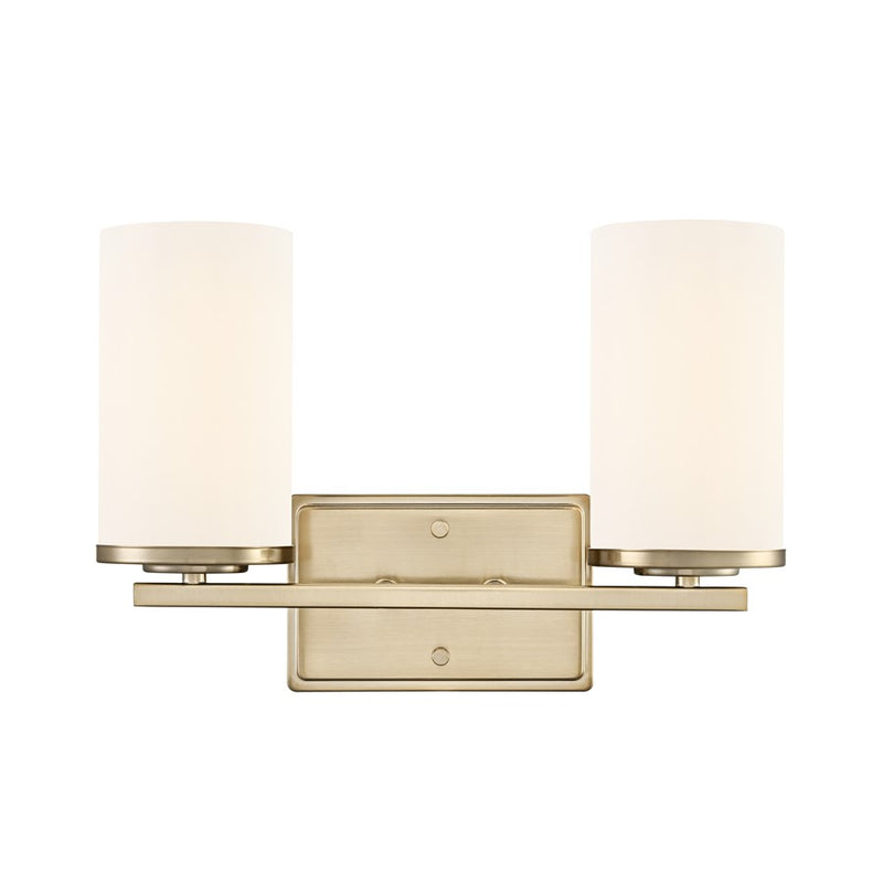 Millennium Lighting Verlana 14" 2Lt Vanity, Modern Gold/Etched White