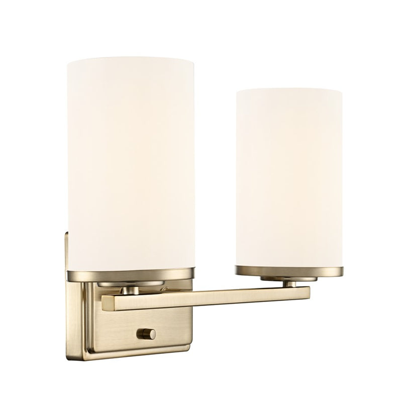 Millennium Lighting Verlana 14" 2Lt Vanity, Modern Gold/Etched White