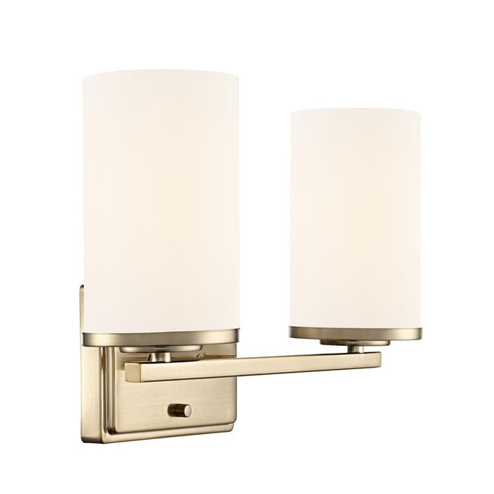 Millennium Lighting Verlana 14" 2Lt Vanity, Modern Gold/Etched White