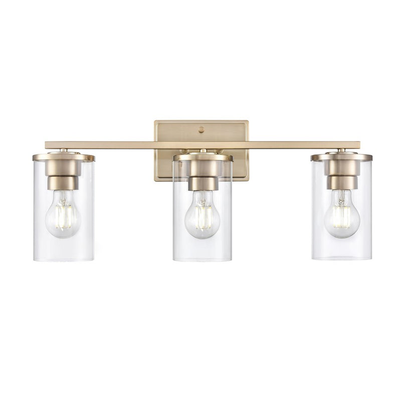 Millennium Lighting Verlana 3Lt 22" Vanity, Modern Gold/Clear