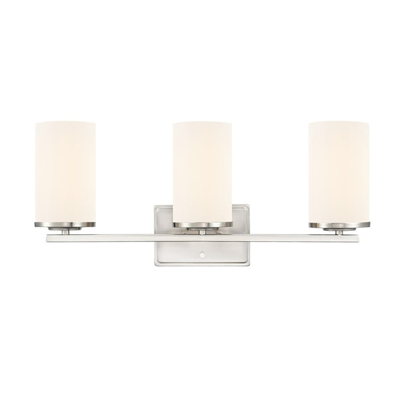 Millennium Lighting Verlana 22" 3Lt Vanity, Nickel/Etched White