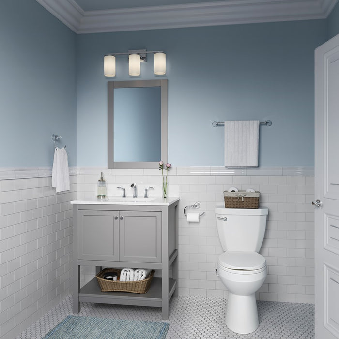 Millennium Lighting Verlana 22" 3Lt Vanity, Chrome/Etched White