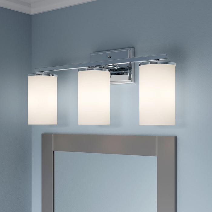 Millennium Lighting Verlana 22" 3Lt Vanity, Chrome/Etched White