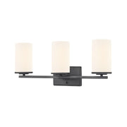 Millennium Lighting Verlana 22" 3Lt Vanity, Matte Black/Etched White - 2703WG-MB