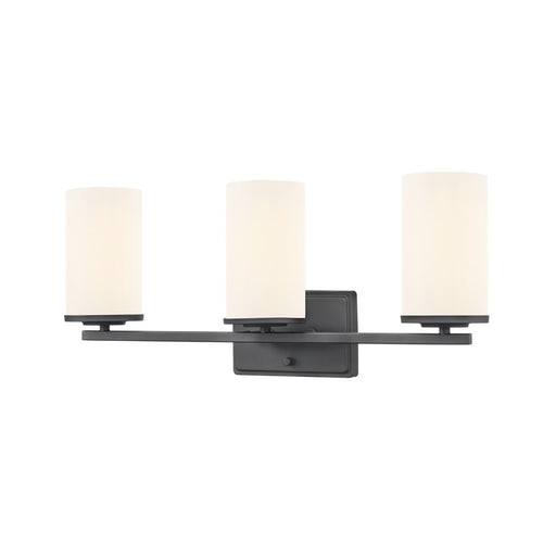 Millennium Lighting Verlana 22" 3Lt Vanity, Matte Black/Etched White - 2703WG-MB