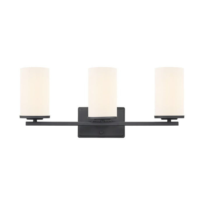 Millennium Lighting Verlana 22" 3Lt Vanity, Matte Black/Etched White