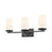 Millennium Lighting Verlana 22" 3Lt Vanity, Matte Black/Etched White