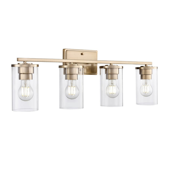 Millennium Lighting Verlana 4Lt 28" Vanity, Modern Gold/Clear - 2704-MG