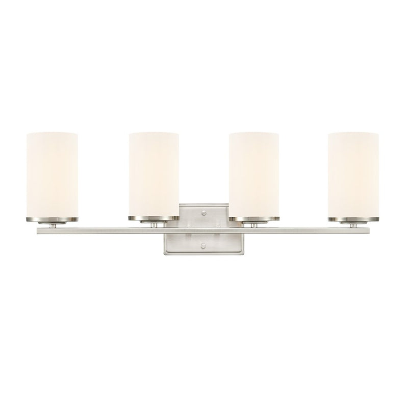 Millennium Lighting Verlana 27.75" 4Lt Vanity, Nickel/Etched White