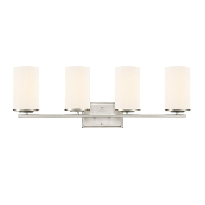 Millennium Lighting Verlana 27.75" 4Lt Vanity, Nickel/Etched White