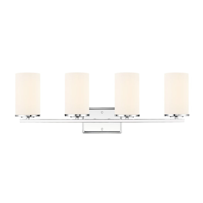 Millennium Lighting Verlana 27.75" 4Lt Vanity, Chrome/Etched White