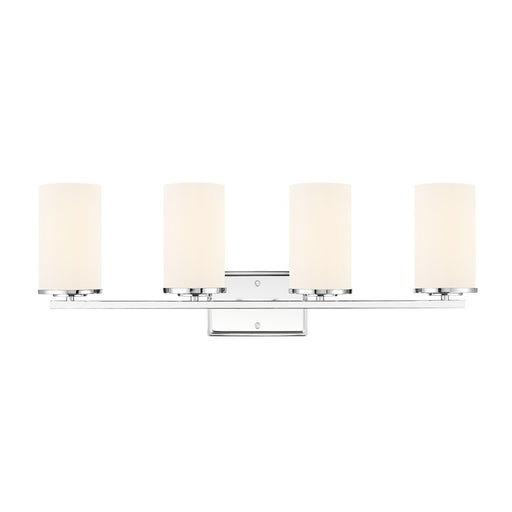 Millennium Lighting Verlana 27.75" 4Lt Vanity, Chrome/Etched White