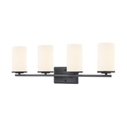 Millennium Lighting Verlana 27.75" 4Lt Vanity, Black/Etched White - 2704WG-MB