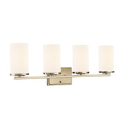 Millennium Lighting Verlana 27.75" 4Lt Vanity, Gold/Etched White - 2704WG-MG