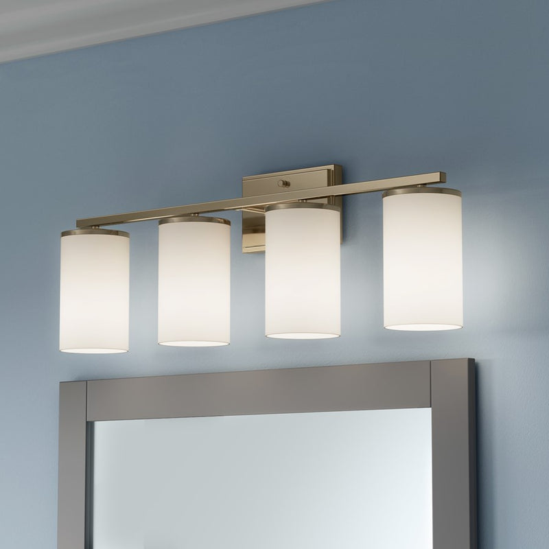 Millennium Lighting Verlana 27.75" 4Lt Vanity, Gold/Etched White