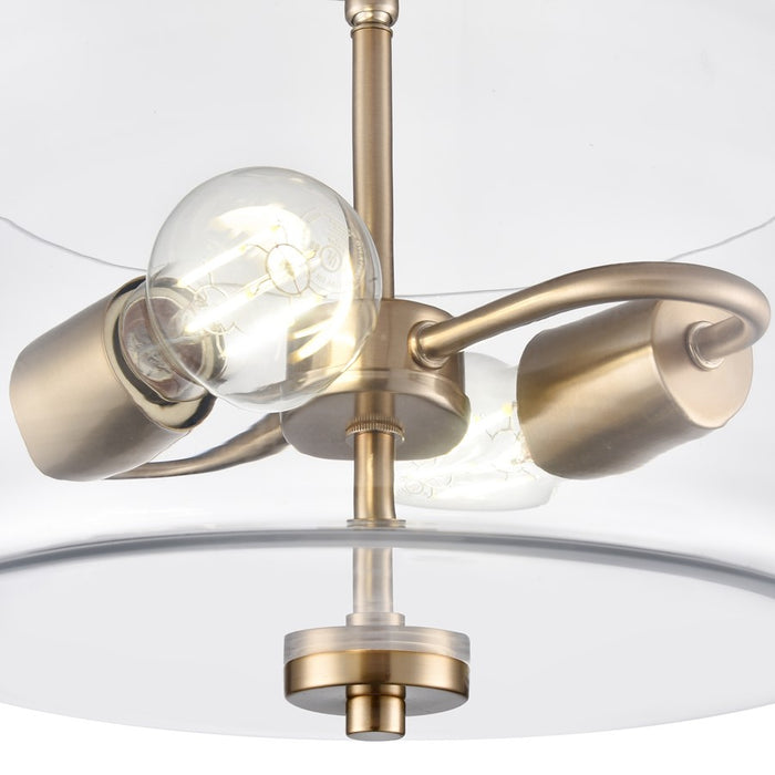Millennium Lighting Verlana 2Lt 11" Semi-Flush, Modern Gold/Clear
