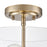 Millennium Lighting Verlana 2Lt 11" Semi-Flush, Modern Gold/Clear