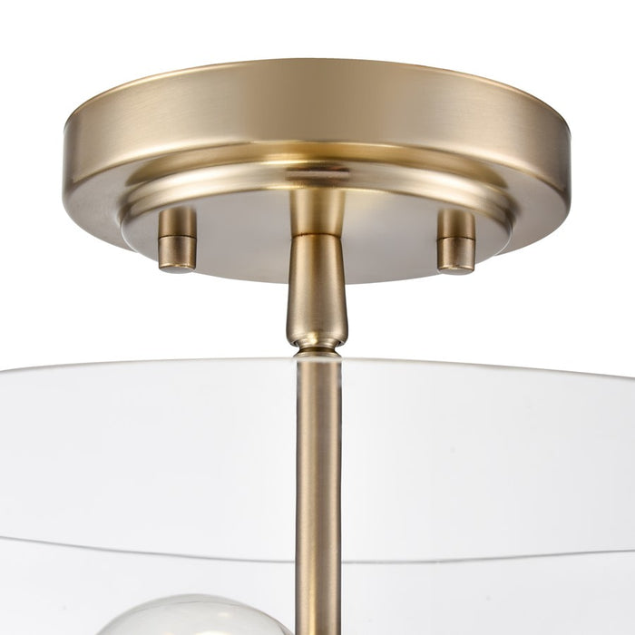 Millennium Lighting Verlana 2Lt 11" Semi-Flush, Modern Gold/Clear