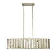 Millennium Stella 5Lt Chandelier, Antique Silver/Steel - 27105-AS