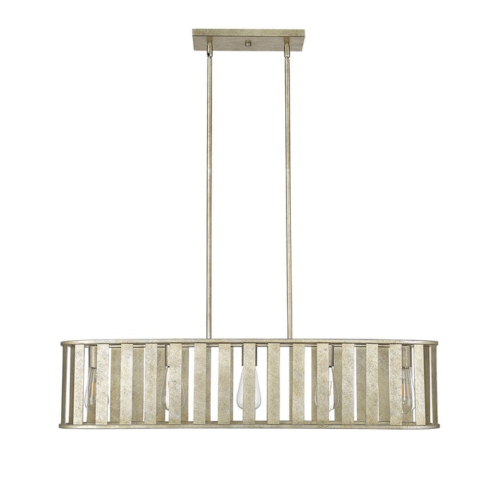 Millennium Stella 5Lt Chandelier, Antique Silver/Steel - 27105-AS