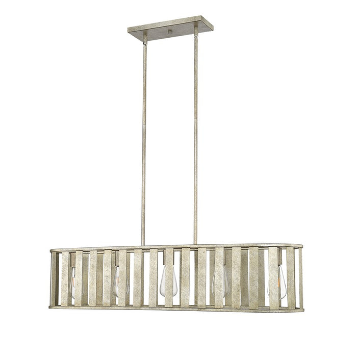 Millennium Stella 5Lt Chandelier, Antique Silver/Steel