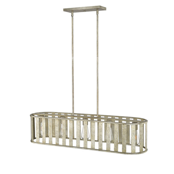 Millennium Stella 5Lt Chandelier, Antique Silver/Steel