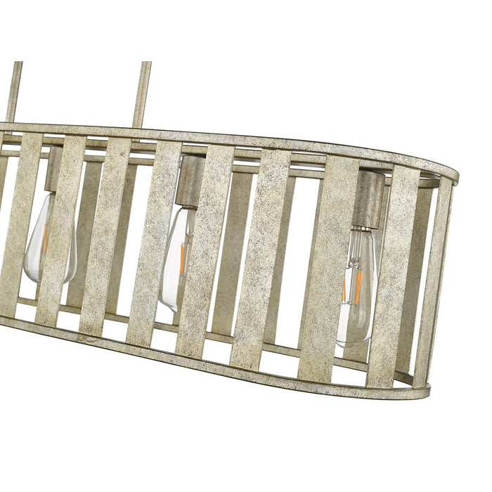 Millennium Stella 5Lt Chandelier, Antique Silver/Steel