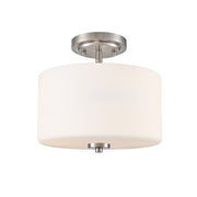 Millennium Verlana 22" 2Lt Semi-Flush Mount, Nickel/Etched Opal - 2710WG-BN