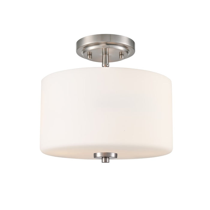 Millennium Verlana 22" 2Lt Semi-Flush Mount, Nickel/Etched Opal - 2710WG-BN