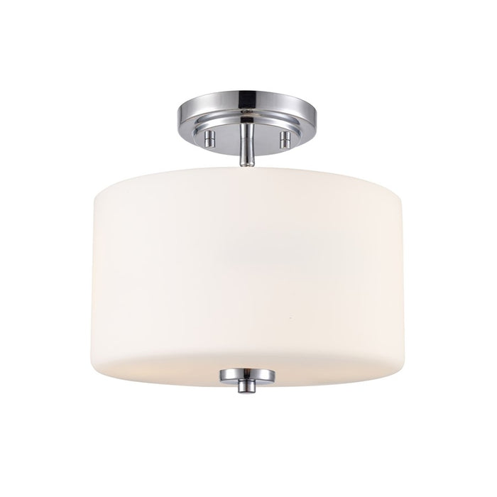 Millennium Verlana 22" 2Lt Semi-Flush Mount, Chrome/Etched Opal - 2710WG-CH