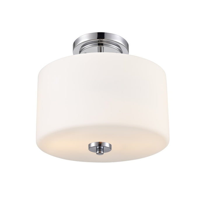 Millennium Verlana 22" 2Lt Semi-Flush Mount, Chrome/Etched Opal