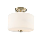 Millennium Verlana 22" 2Lt Semi-Flush Mount, Gold/Etched Opal - 2710WG-MG