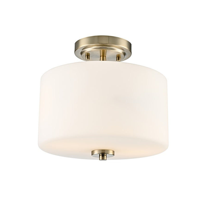 Millennium Verlana 22" 2Lt Semi-Flush Mount, Gold/Etched Opal - 2710WG-MG