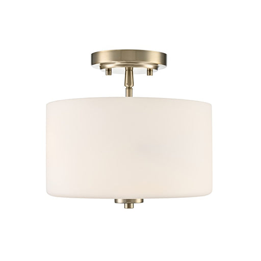 Millennium Verlana 22" 2Lt Semi-Flush Mount, Gold/Etched Opal