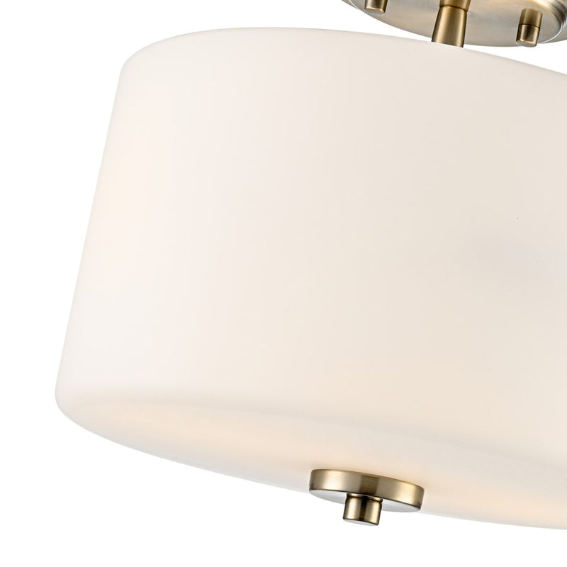 Millennium Verlana 22" 2Lt Semi-Flush Mount, Gold/Etched Opal