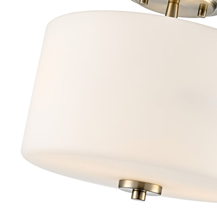 Millennium Verlana 22" 2Lt Semi-Flush Mount, Gold/Etched Opal