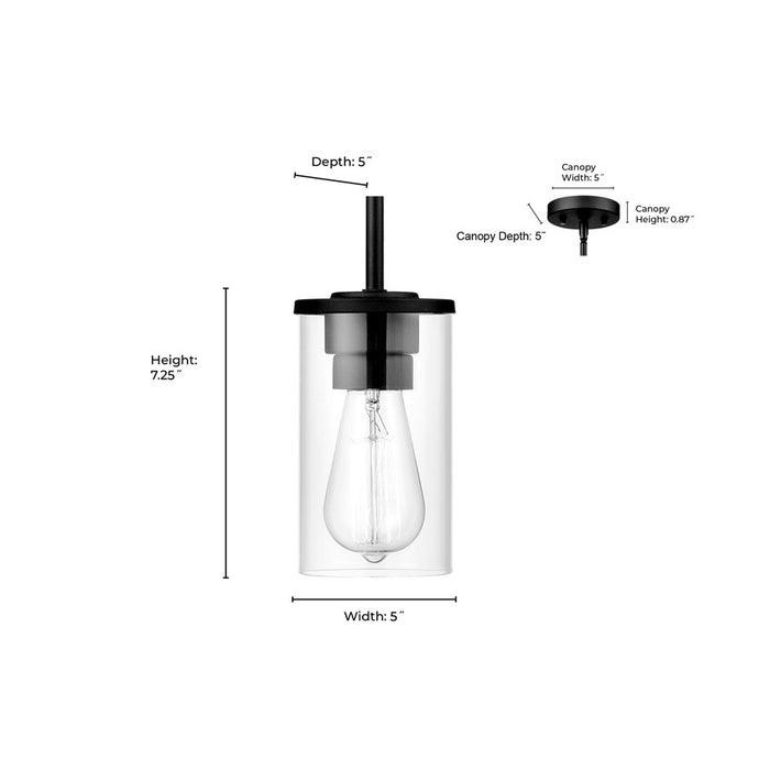 Millennium Lighting Verlana 1Lt 5" Pendant, Modern Gold/Clear