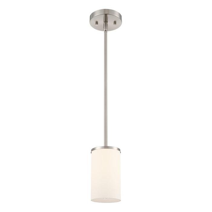 Millennium Lighting Verlana 5" 1Lt Mini Pendant, Nickel/Etched White - 2711WG-BN