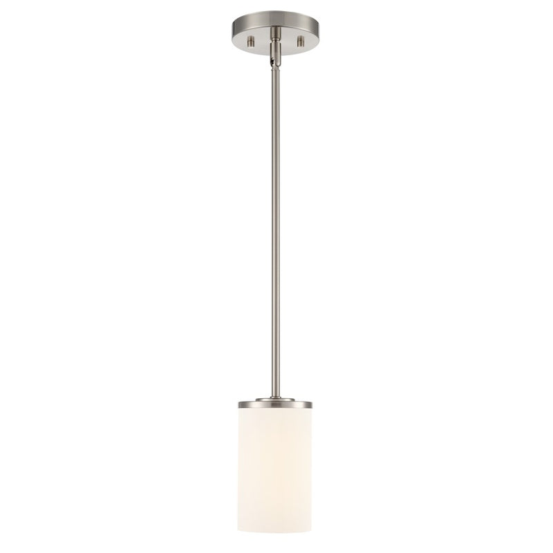 Millennium Lighting Verlana 5" 1Lt Mini Pendant, Nickel/Etched White