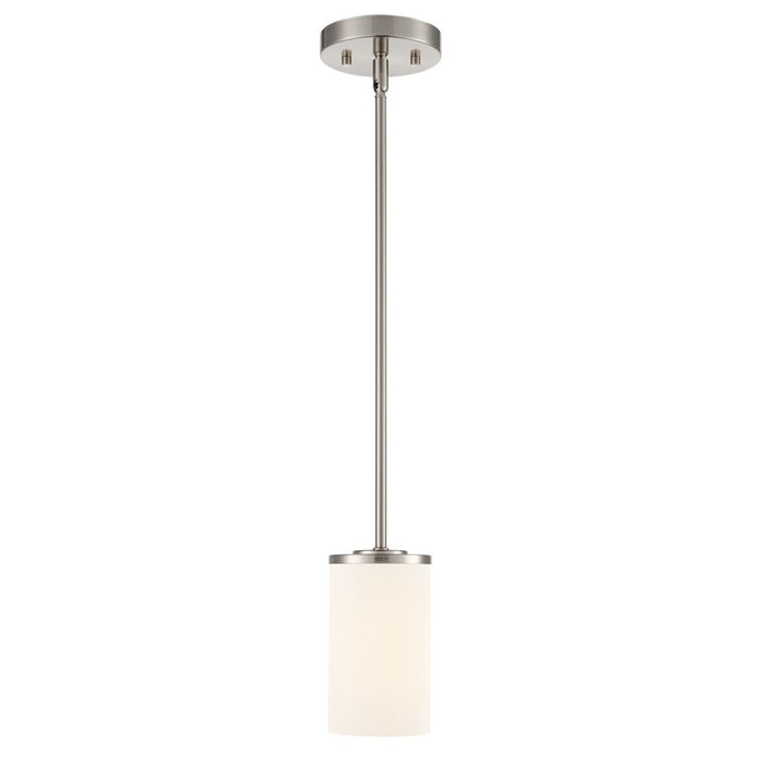 Millennium Lighting Verlana 5" 1Lt Mini Pendant, Nickel/Etched White