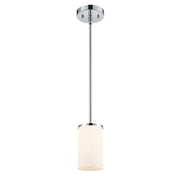 Millennium Lighting Verlana 5" 1Lt Mini Pendant, Chrome/Etched White - 2711WG-CH