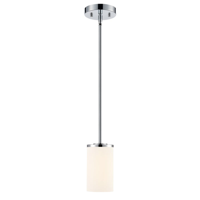 Millennium Lighting Verlana 5" 1Lt Mini Pendant, Chrome/Etched White
