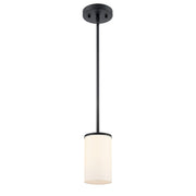 Millennium Lighting Verlana 5" 1Lt Mini Pendant, Black/Etched White - 2711WG-MB