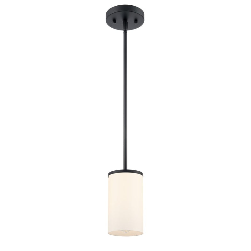 Millennium Lighting Verlana 5" 1Lt Mini Pendant, Black/Etched White - 2711WG-MB
