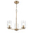 Millennium Lighting Verlana 3Lt 19" Chandelier, Modern Gold/Clear - 2713-MG