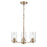 Millennium Lighting Verlana 3Lt 19" Chandelier, Modern Gold/Clear