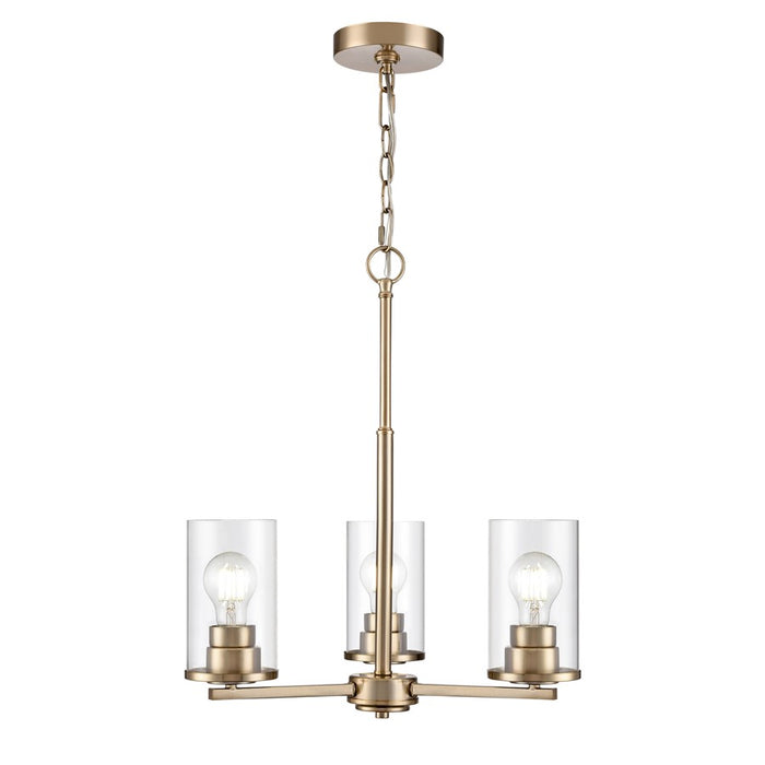 Millennium Lighting Verlana 3Lt 19" Chandelier, Modern Gold/Clear