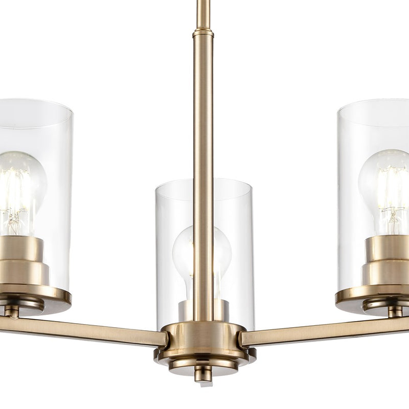 Millennium Lighting Verlana 3Lt 19" Chandelier, Modern Gold/Clear